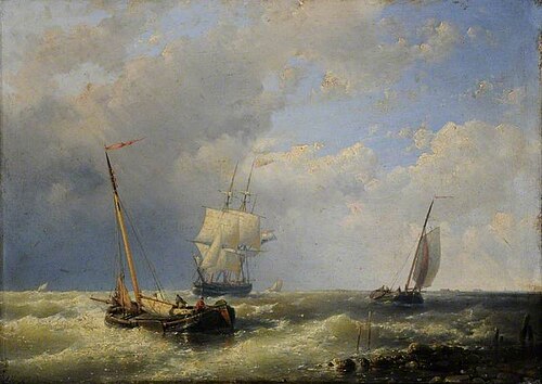 Shipping off a Dutch Coast, , Abraham Hulk sr
