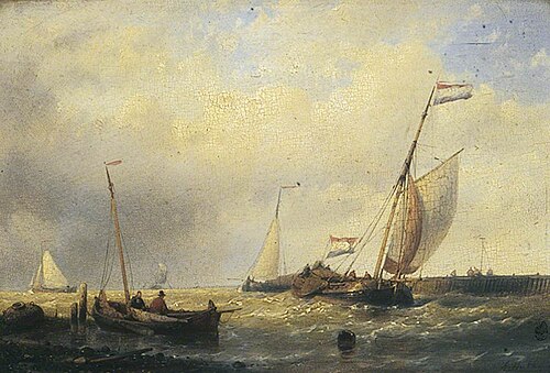 Ships near the Beach, , Abraham Hulk Senior