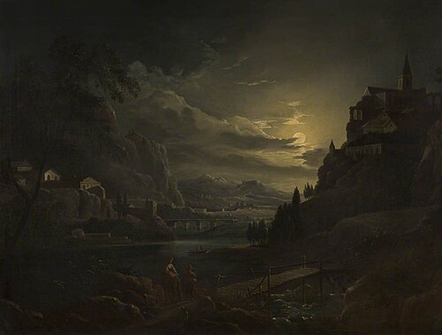 Classical Landscape by Moonlight, 1787, Abraham Pether