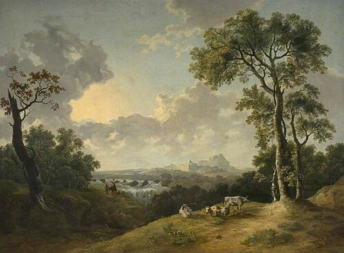 Landscape with a Waterfall, 1783, Abraham Pether