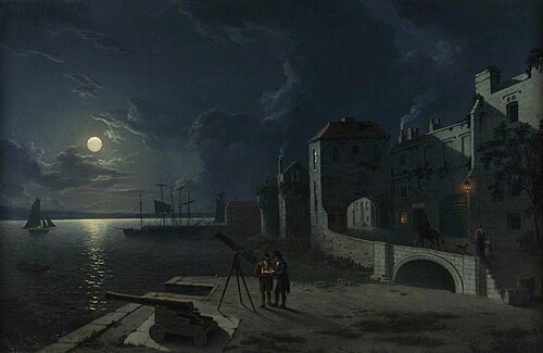 God's House Tower by Moonlight, 1810, Abraham Pether