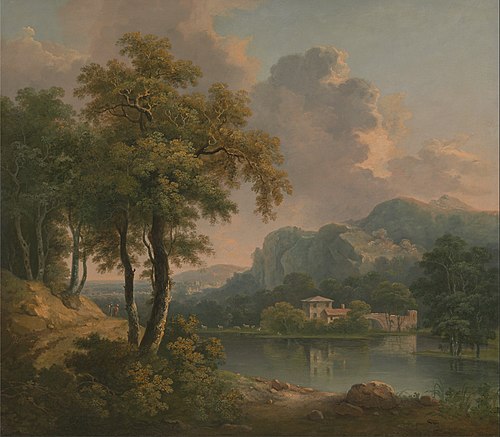 Wooded Hilly Landscape, 1785, Abraham Pether