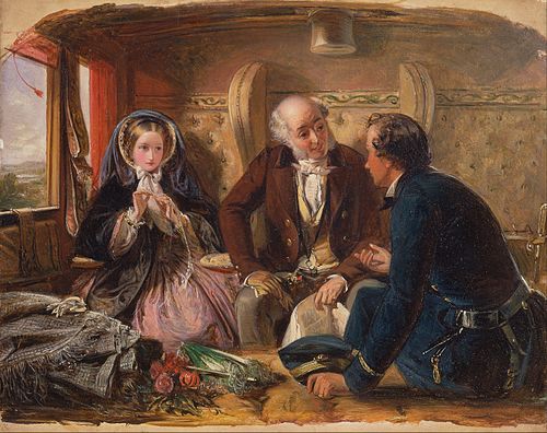 First Class - The Meeting. "And at first meeting loved.", 1855, Abraham Solomon