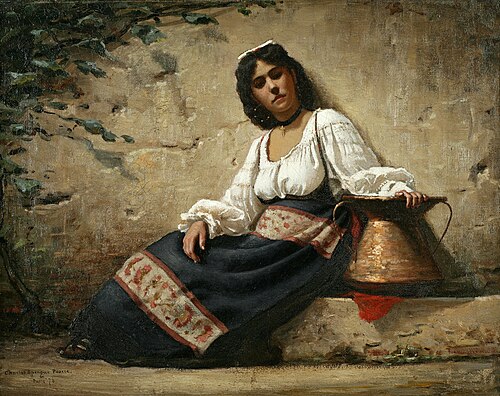 Italian peasant woman, 1876, Charles Sprague Pearce