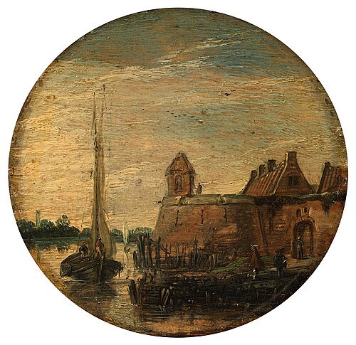 Bulwark at a Canal, 1622, Esaias Van de Velde l'Ancien