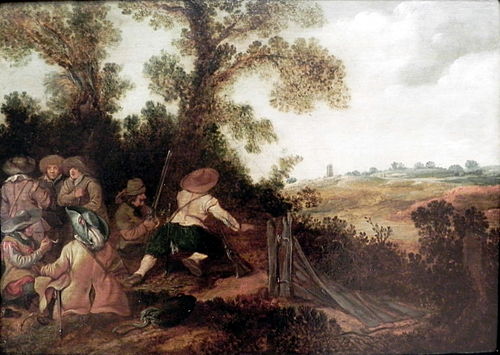 Bürgerwehr in den Dünen im Hinterhalt, , Esaias Van de Velde l'Ancien