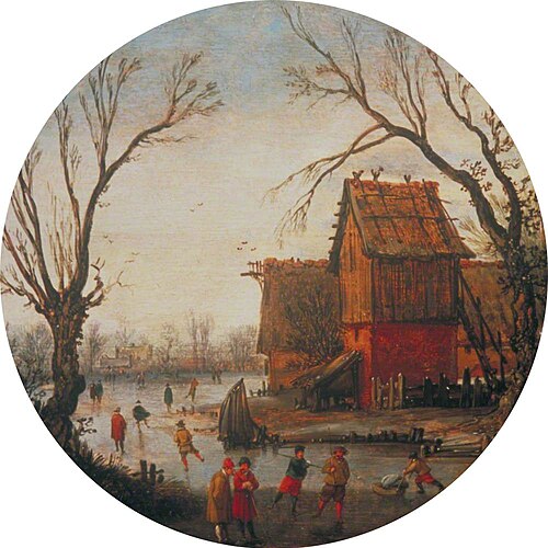 Winter Landscape with Skaters, , Esaias Van de Velde l'Ancien
