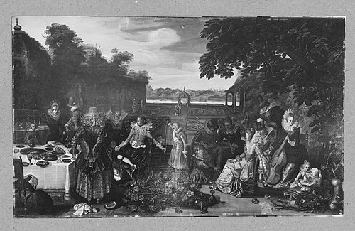 party in a park, 1624, Esaias Van de Velde l'Ancien