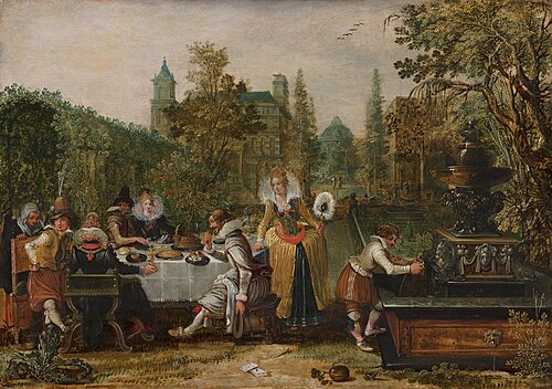 Merry Company in a Park, 1614, Esaias Van de Velde l'Ancien