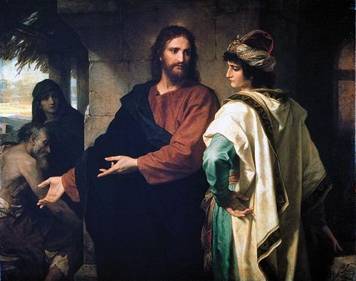 Christ and the young rich ruler, 1889, Heinrich Hofmann