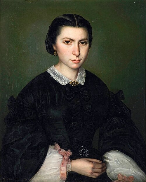 Portret damy, 1861, Marcin Jabłoński