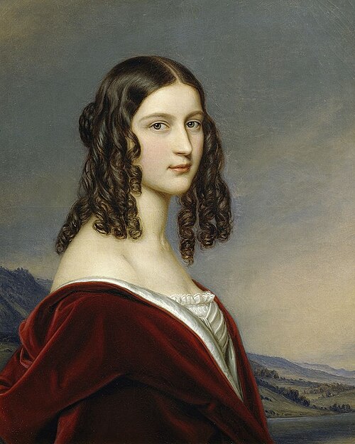 Bildnis der Friederike Freiin von Gumppenberg, 1843, Joseph Karl Stieler