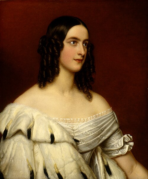 Bildnis der Caroline Prinzessin zu Oettingen-Wallerstein, 1843, Joseph Karl Stieler