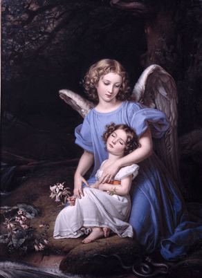 Guardian angel at the Brook, 1831, Joseph Karl Stieler