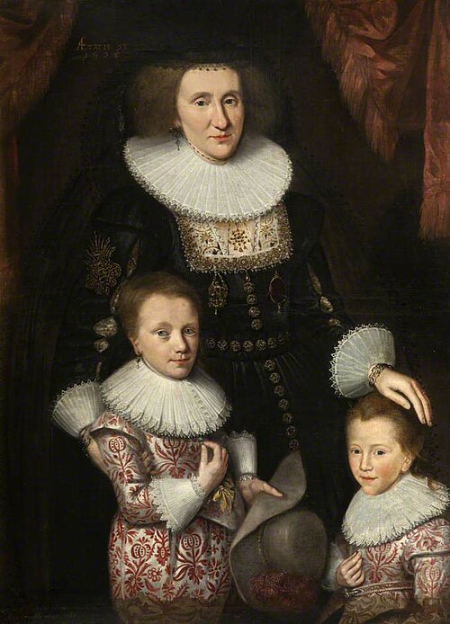 Jean, Countess of Perth, with Her Two Sons (after George Jamesone), 1765, Adam de Colone