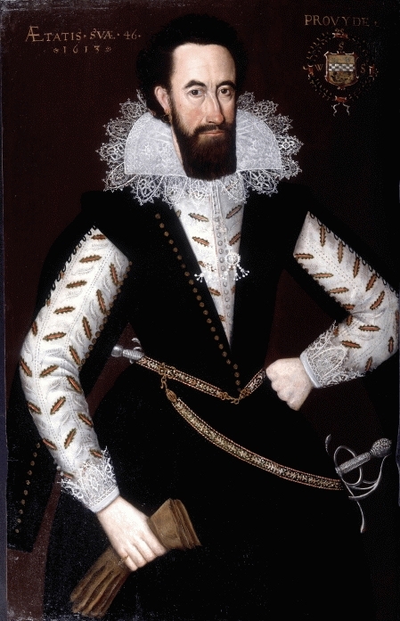 Porträt des Sir William Stewart of Grandtully (1567-1646), 1613, Adam de Colone