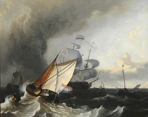 Shipping: A Fresh Breeze, , Ludolf Bakhuizen