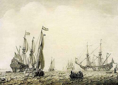 Schiffe auf der Reede vor Vlissingen, 1655, Ludolf Bakhuizen