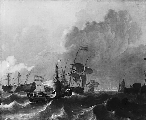 The Y off Amsterdam, 1700, Ludolf Bakhuizen