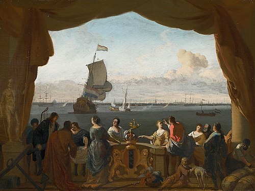 Allegory of Amsterdam’s booming merchant navy, 1650, Ludolf Bakhuizen