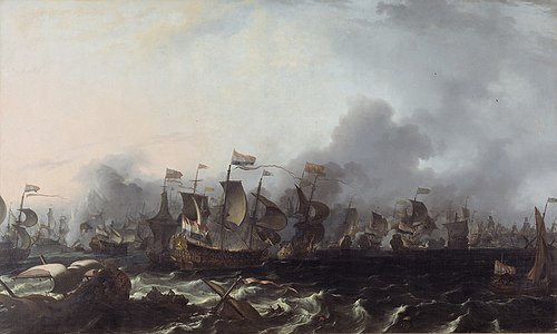 The Four Day's Battle, 11-14 June 1666, 1687, Ludolf Bakhuizen
