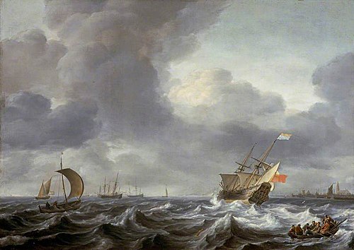 Shipping in a Choppy Sea, 1661, Ludolf Bakhuizen