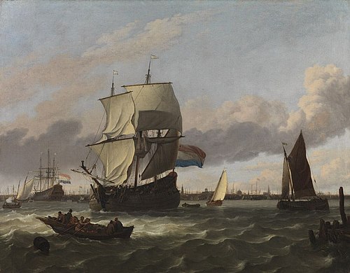The Harbour of Amsterdam, 1697, Ludolf Bakhuizen