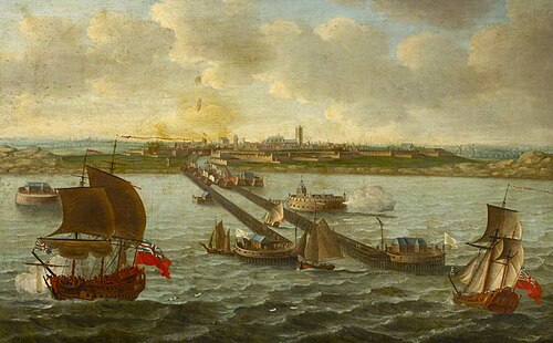 View of Dunkirk in the 17th century, , Ludolf Bakhuizen