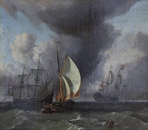 Dutch Shipping in Choppy Seas, 1680, Ludolf Bakhuizen