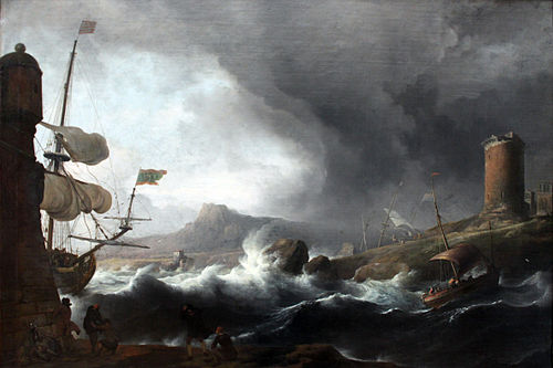 Stormy Seas on a Mountainous Coast, 1690, Ludolf Bakhuizen