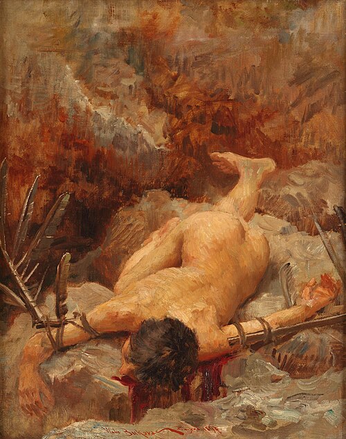 Ikar na hridi, 1897, Vlaho Bukovac