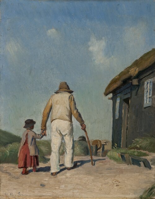 Blind Christian. Study, 1881, Michael Peter Ancher