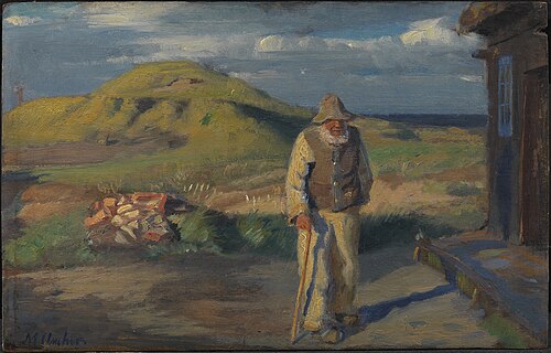A Blind Man Outside his House, 1883, Michael Peter Ancher