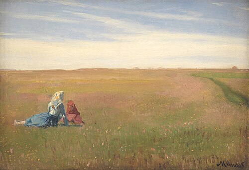Deux Filles dans un champ. Jour d'été, 1887, Michael Peter Ancher