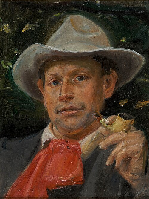Portrait of Martin Andersen Nexø, 1910, Michael Peter Ancher