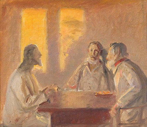 Christ in Emmaus, 1897, Michael Peter Ancher
