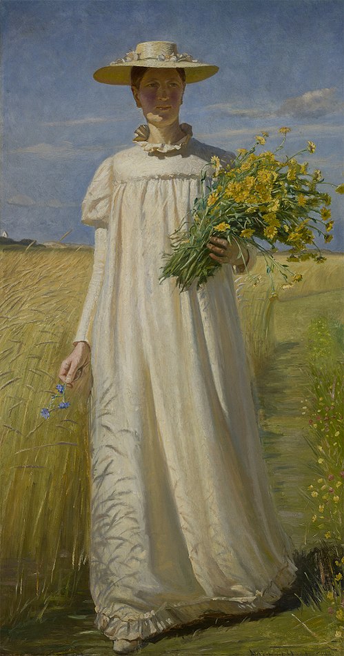 Anna Ancher returning from the fields, 1902, Michael Peter Ancher