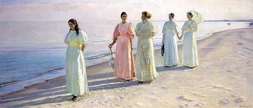 A stroll on the beach, 1896, Michael Peter Ancher