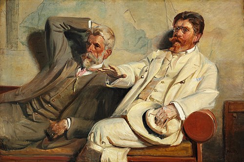 Art critics. Study, 1906, Michael Peter Ancher