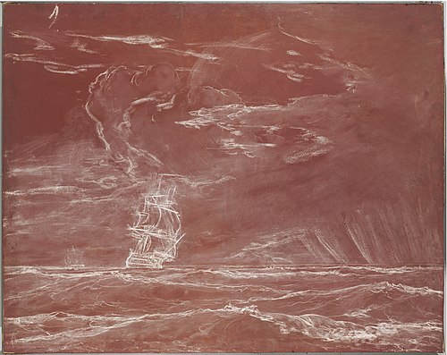 Ship in a Squall, 1827, Washington Allston