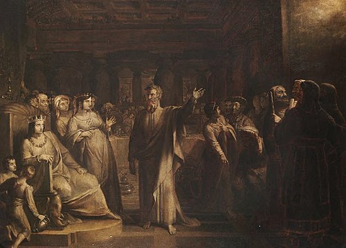 Study for "Belshazzar's Feast"; verso: Studies for "Angel Releasing Saint Peter from Prison", 1817, Washington Allston