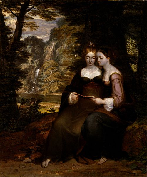 Hermia and Helena, 1818, Washington Allston