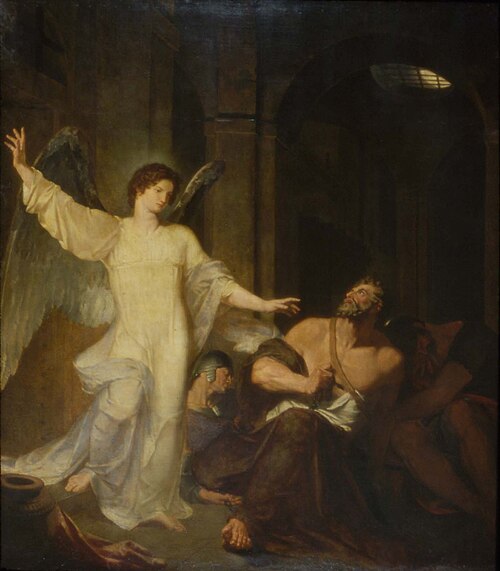 The Angel Releasing St. Peter from Prison, , Washington Allston