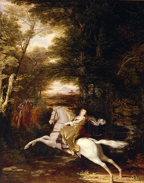 The Flight of Florimell, 1819, Washington Allston