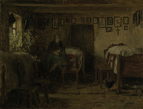 The widow, 1889, Adolphe Artz