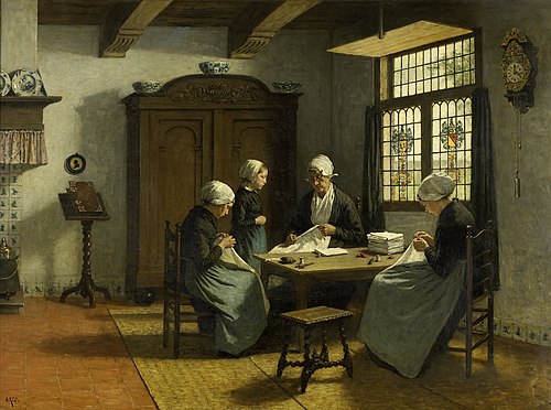 In the Orphanage at Katwijk-Binnen, 1880, Adolphe Artz