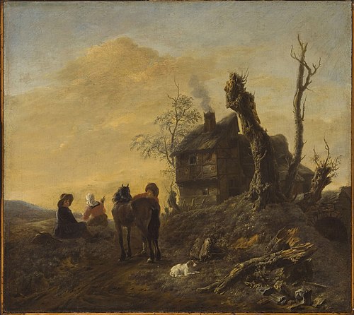 The Halt at the Cottage, 1660, Adriaen van Eemont