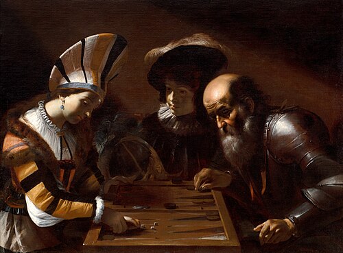 Game of Backgammon, 1635, Mattia Preti