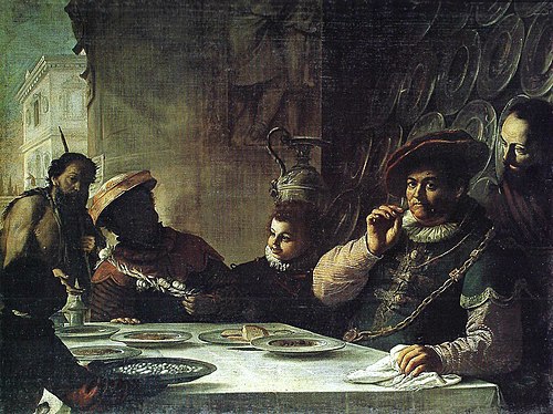 The Banquet of the Rich Glutton, 1685, Mattia Preti