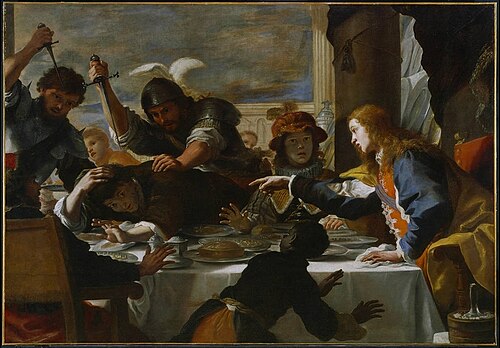 Le festin d'Absalom, 1658, Mattia Preti